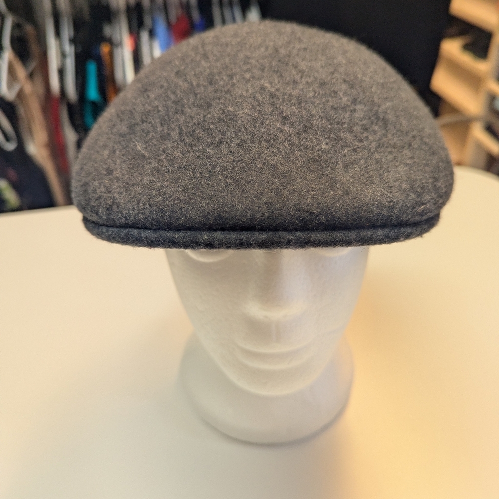 BANANA REPUBLIC Italian Wool Newsboy Flat Cap Hat Gray   M/L - Picture 3 of 5